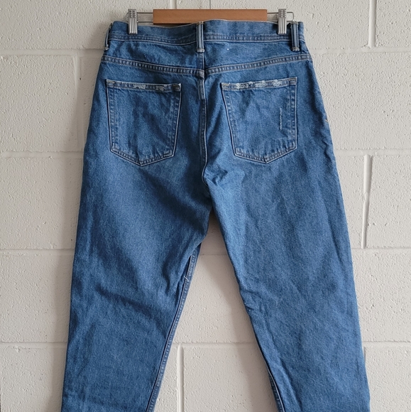 UO BDG Jeans Light Wash Straight Cut Off Denim Distressed Ankle - Picture 7 of 7
